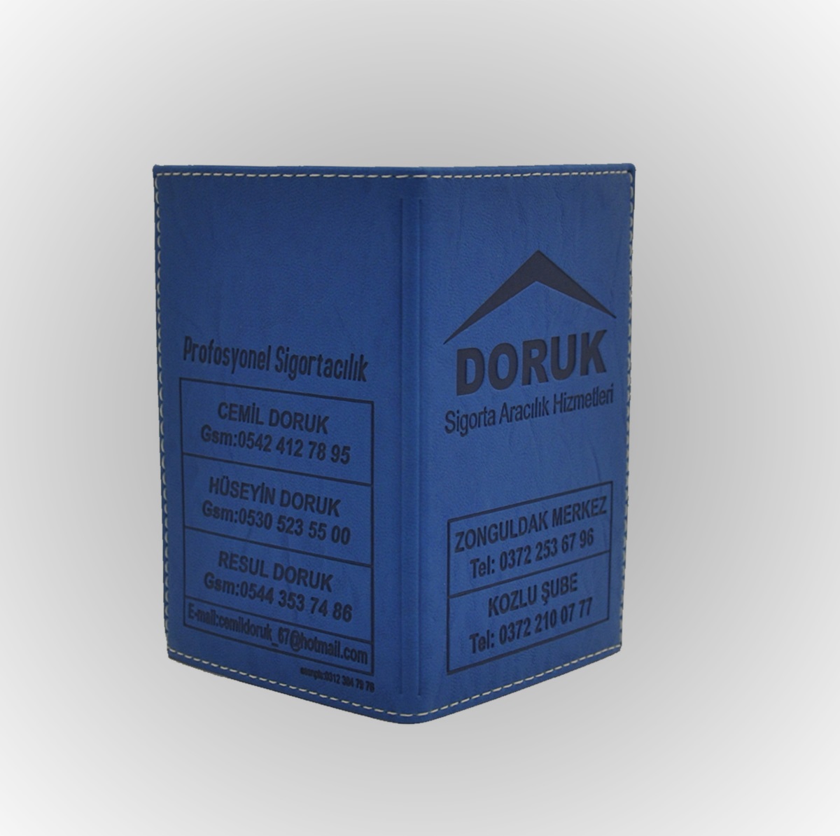 Klişe Sıcak Baskılı Dikişli Termo Deri Ruhsat Kabı