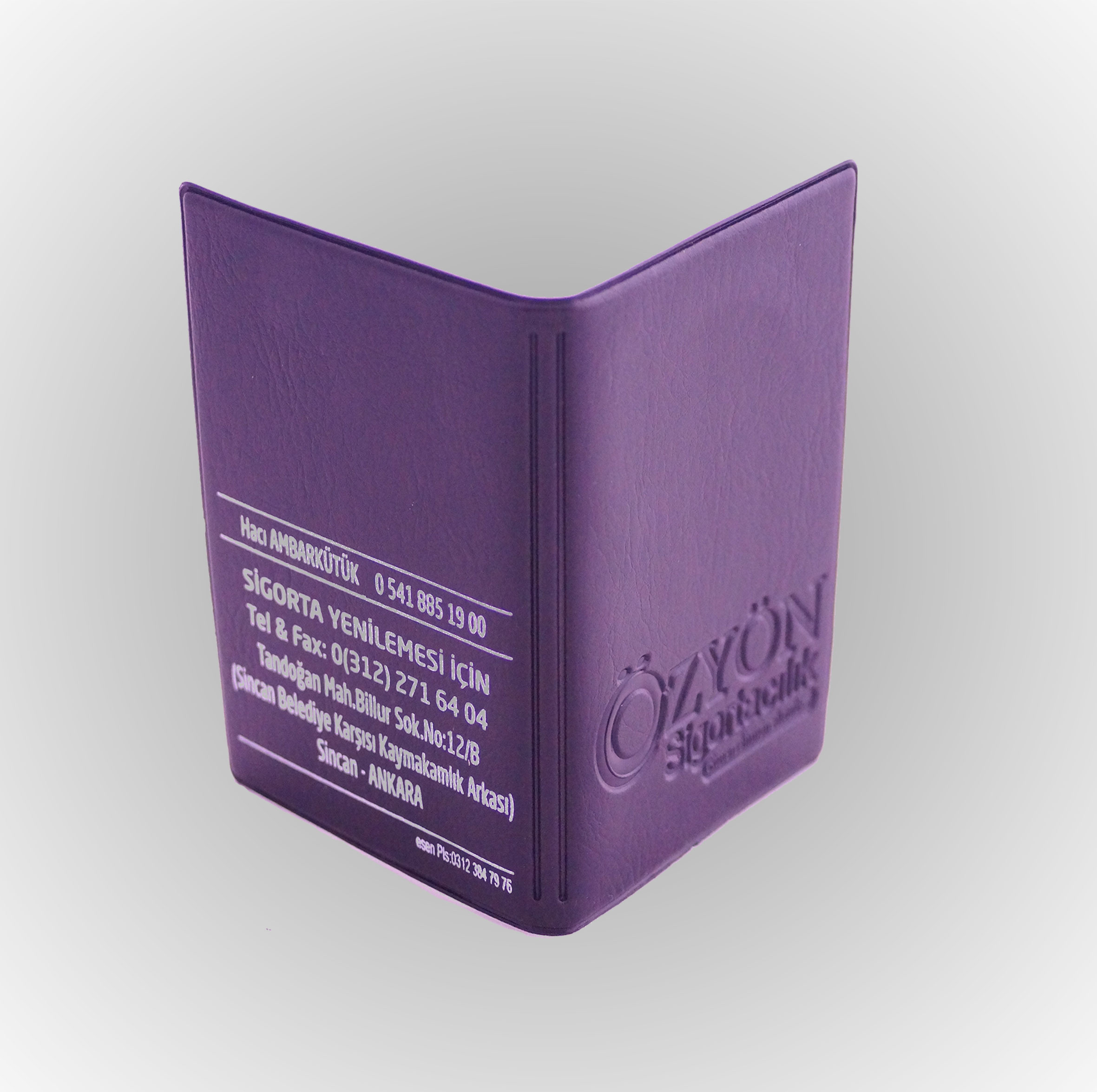 Serigrafi Ve Klişe Sıcak Baskılı Plastik Ruhsat Kabı