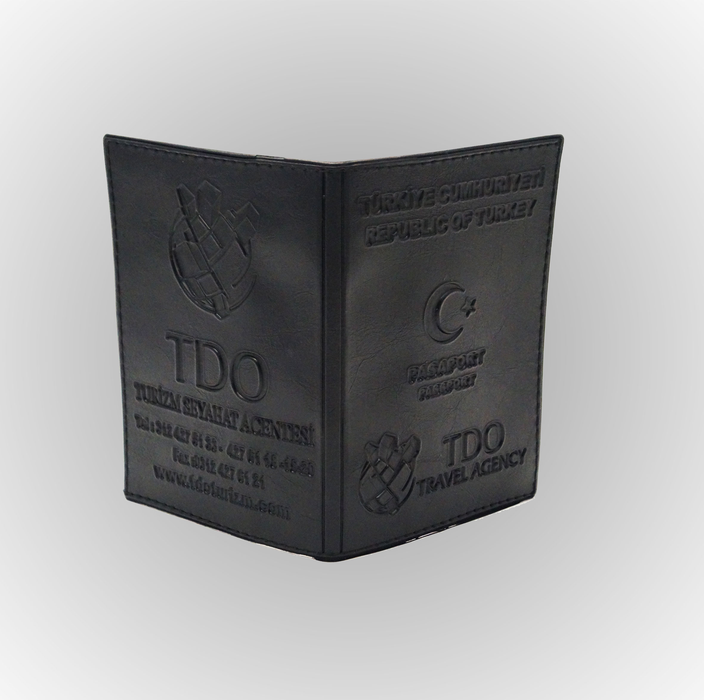 Klişe Sıcak Baskılı Suni Deri Pasaport Kabı