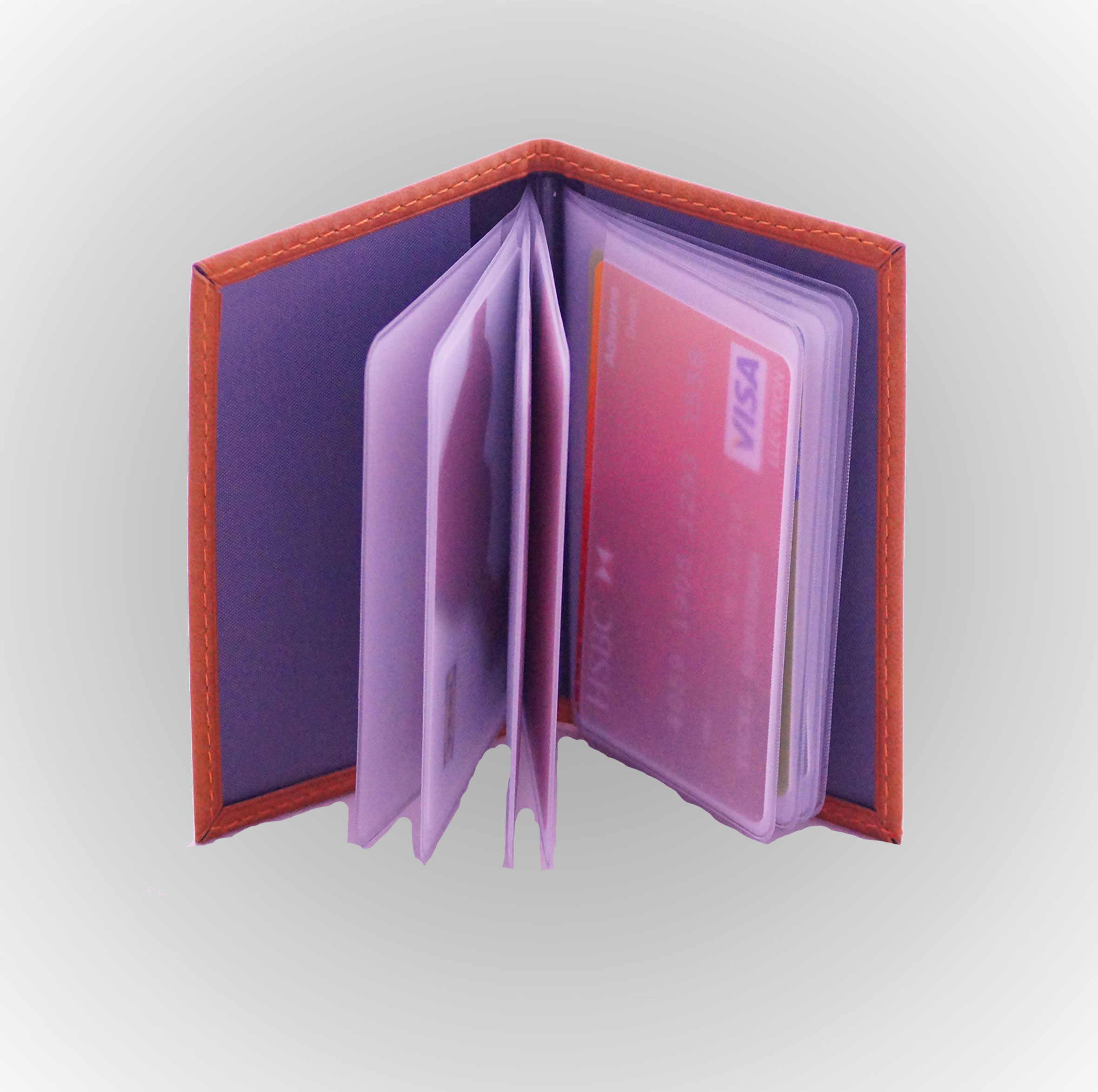 Klişe Sıcak Baskılı Dikişli Termo Deri Kredi Kartlığı